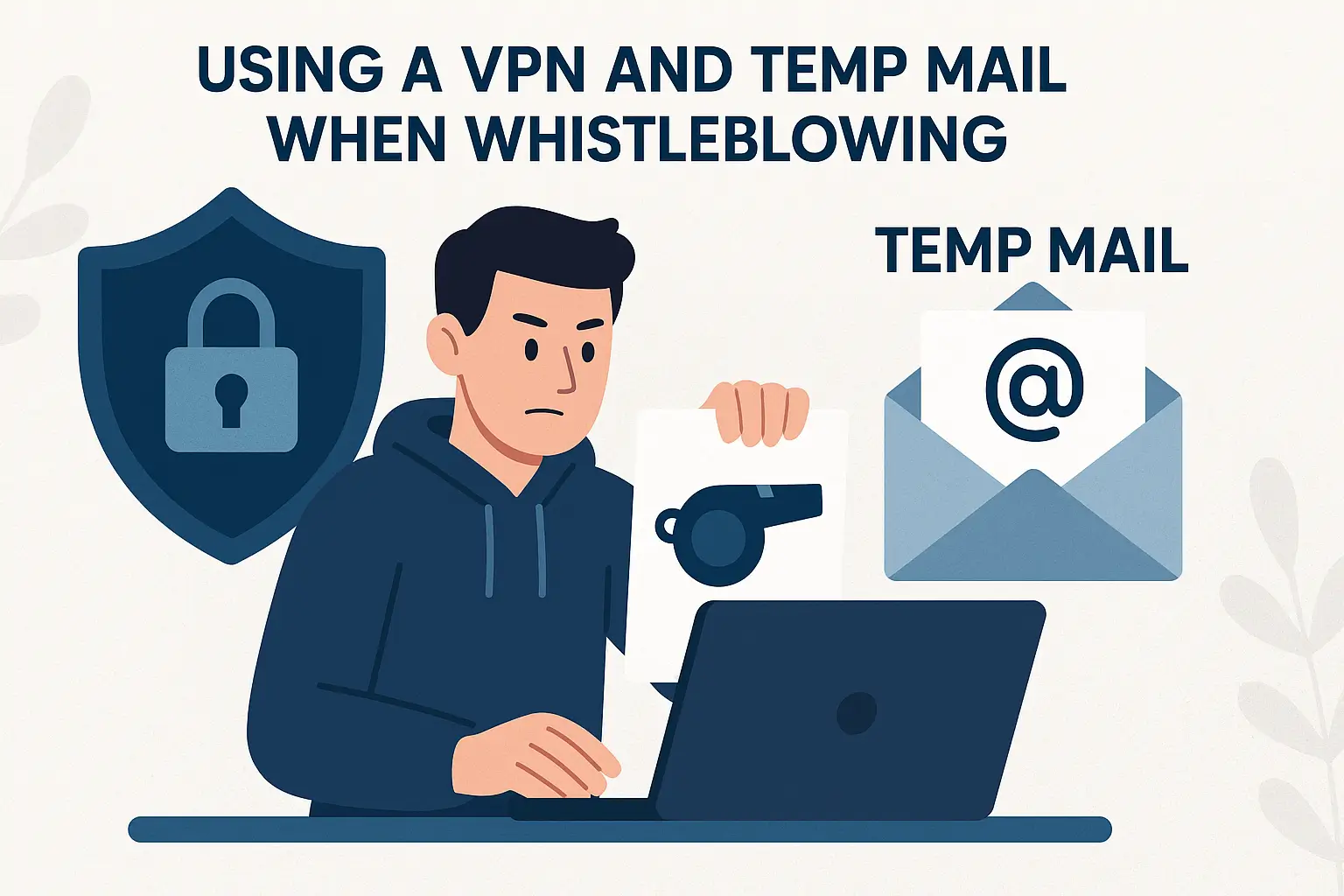 Using a VPN and Temp Mail When Whistleblowing